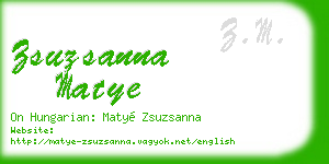 zsuzsanna matye business card