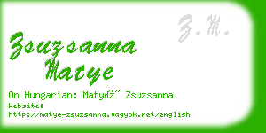 zsuzsanna matye business card